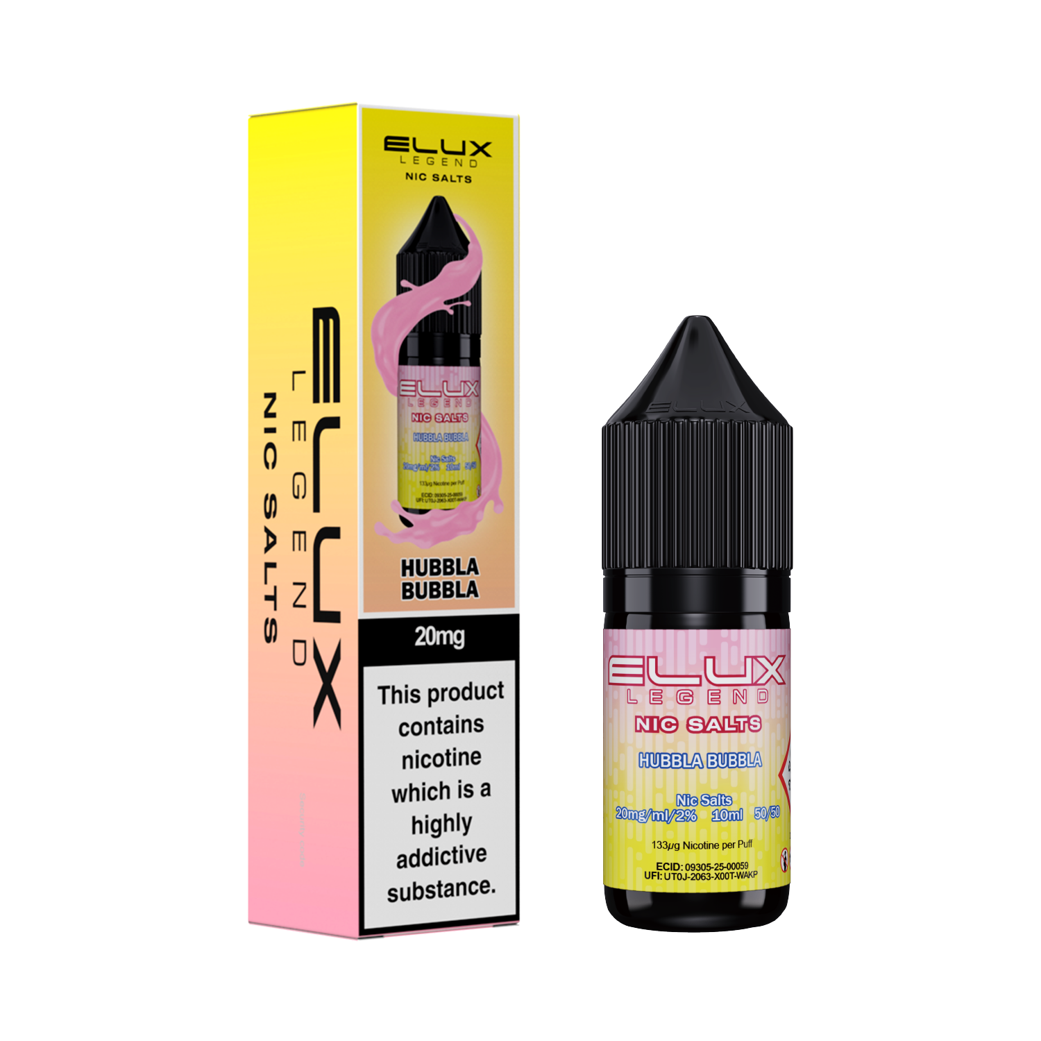 ELUX | Legend | Hubbla Bubbla | Nic Salts | 10mg | 10ml