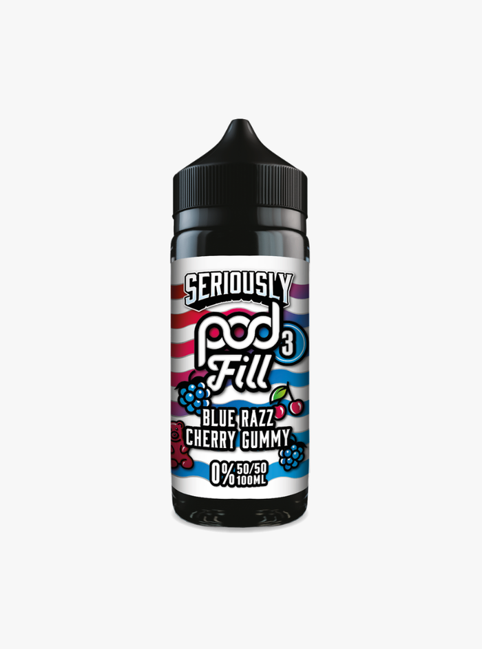 Doozy | Seriously Pod Fill X3 | Blue Razz Cherry Gummy | Shortfill | 100ml