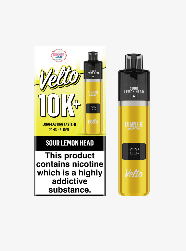 Dinner Lady | Velto 10K | Sour Lemon Head | Prefilled Pod Kit | 20mg