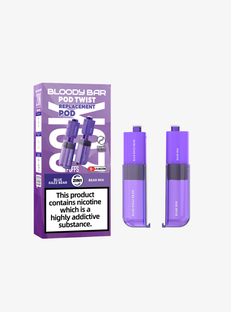Bloody Bar | Pod Twist 20K | Blue Razz Bear/Bear Mix | Prefilled Pods | 20mg