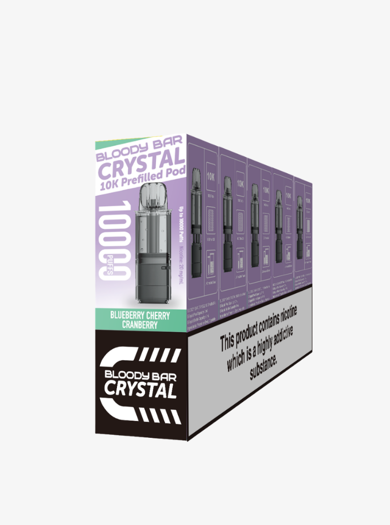 Crystal 10K | Bloody Bar | Blueberry Cherry Cranberry | Prefilled Pods | 20mg