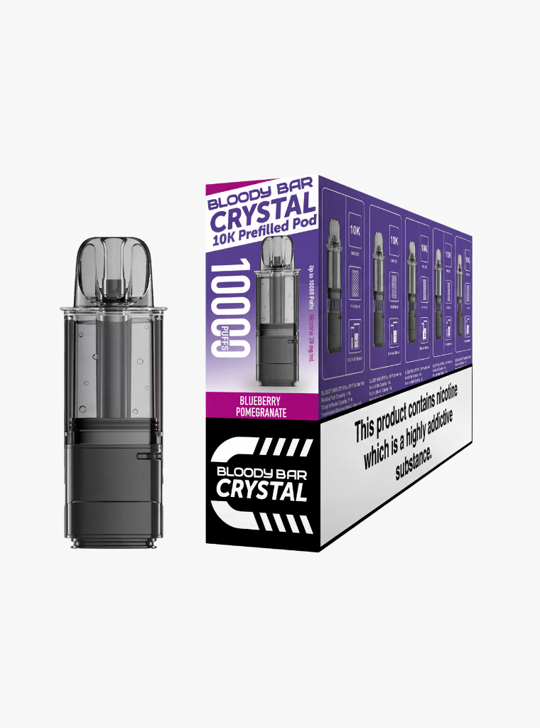 Crystal 10K | Bloody Bar | Blueberry Pomegranate | Prefilled Pods | 20mg