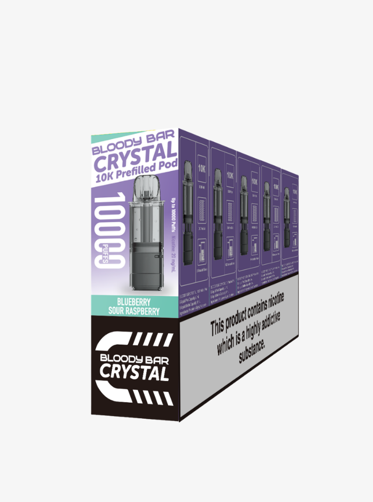 Crystal 10K | Bloody Bar | Blueberry Sour Raspberry | Prefilled Pods | 20mg