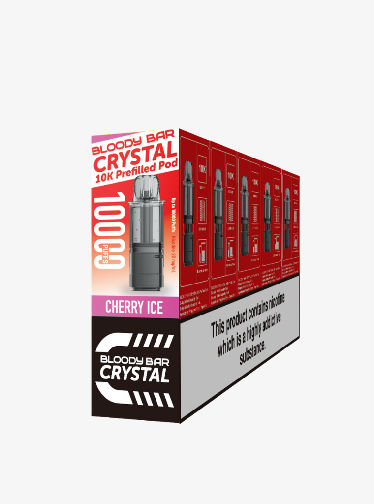 Crystal 10K | Bloody Bar | Cherry Ice | Prefilled Pods | 20mg