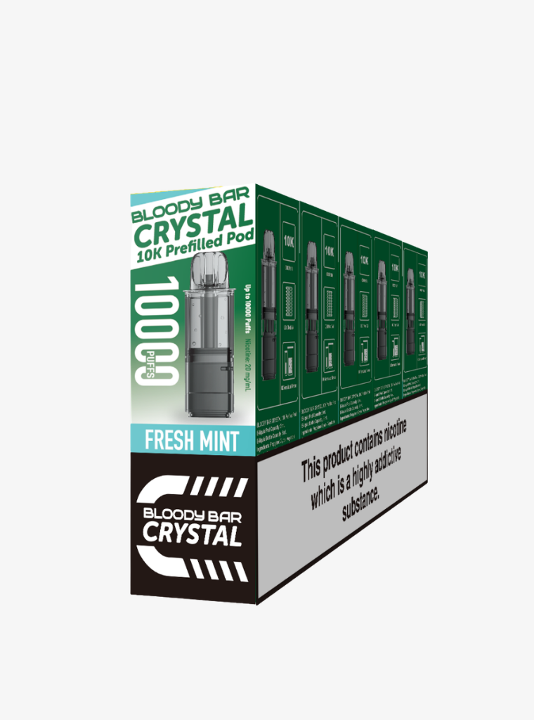 Crystal 10K | Bloody Bar | Fresh Mint | Prefilled Pods | 20mg