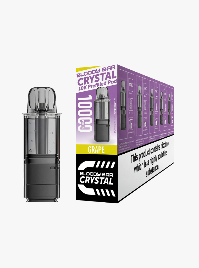 Crystal 10K | Bloody Bar | Grape | Prefilled Pods | 20mg