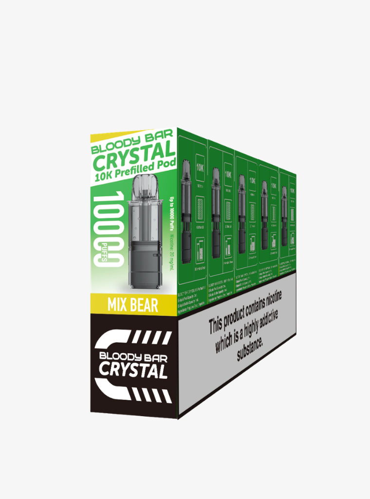 Crystal 10K | Bloody Bar | Mix Bear | Prefilled Pods | 20mg