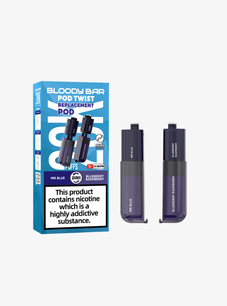 Bloody Bar | Pod Twist 20K | Mr Blue/Blueberry Raspberry | Prefilled Pods | 20mg
