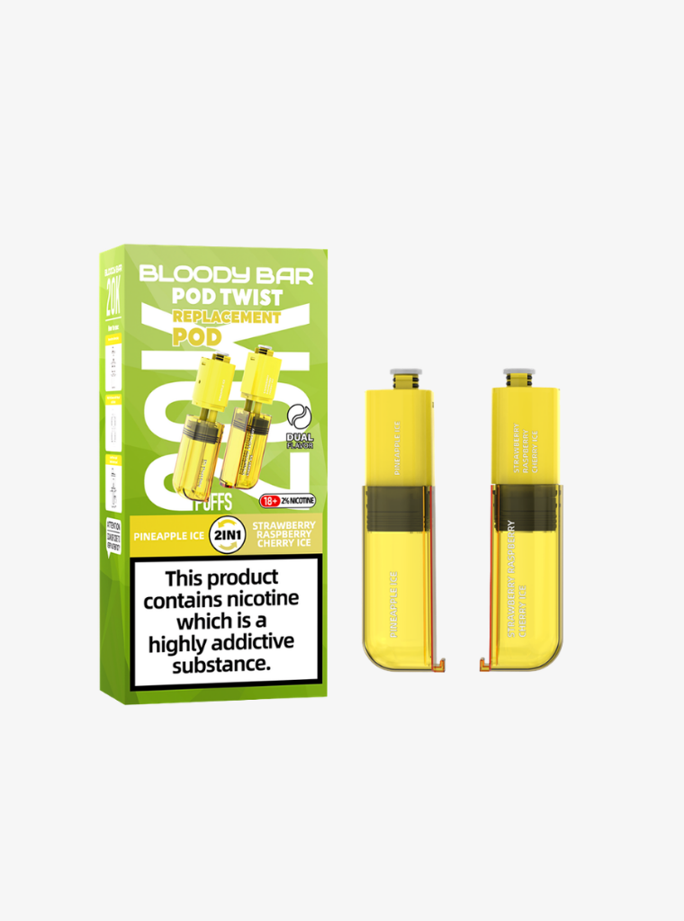 Bloody Bar | Pod Twist 20K | Pineapple Ice/Strawberry Raspberry Cherry Ice | Prefilled Pods | 20mg-1