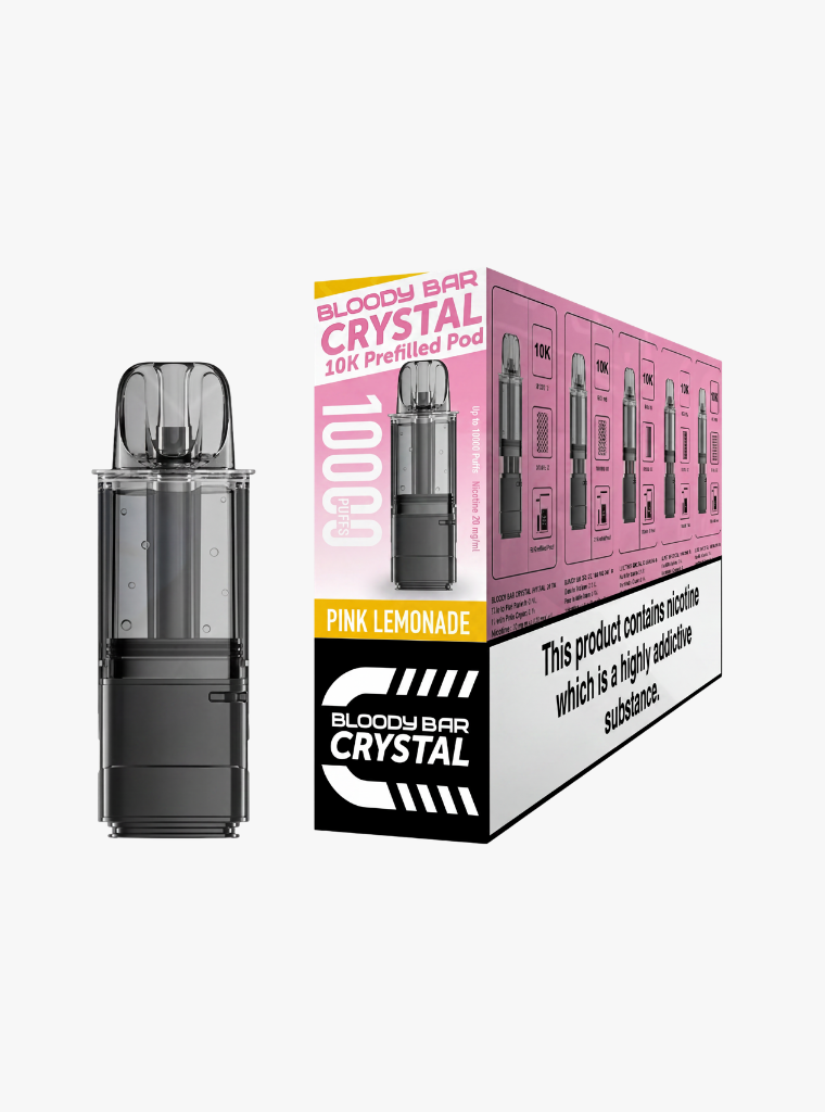 Crystal 10K | Bloody Bar | Pink Lemonade | Prefilled Pods | 20mg