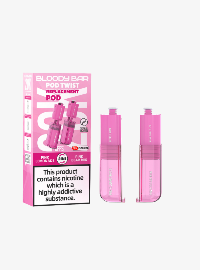 Bloody Bar | Pod Twist 20K | Pink Lemonade/Pink Bear Mix | Prefilled Pods | 20mg
