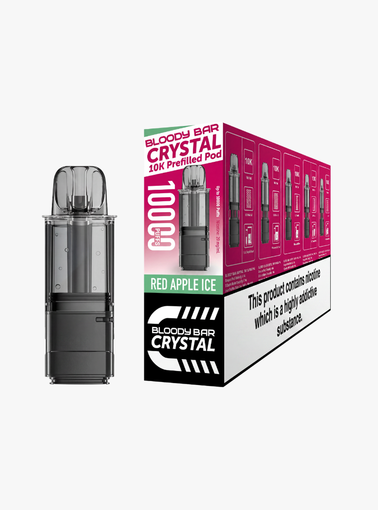 Crystal 10K | Bloody Bar | Red Apple Ice | Prefilled Pods | 20mg-1