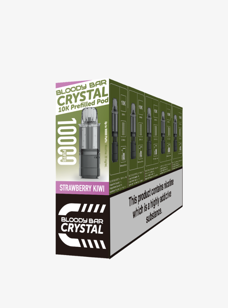 Crystal 10K | Bloody Bar | Strawberry Kiwi | Prefilled Pods | 20mg