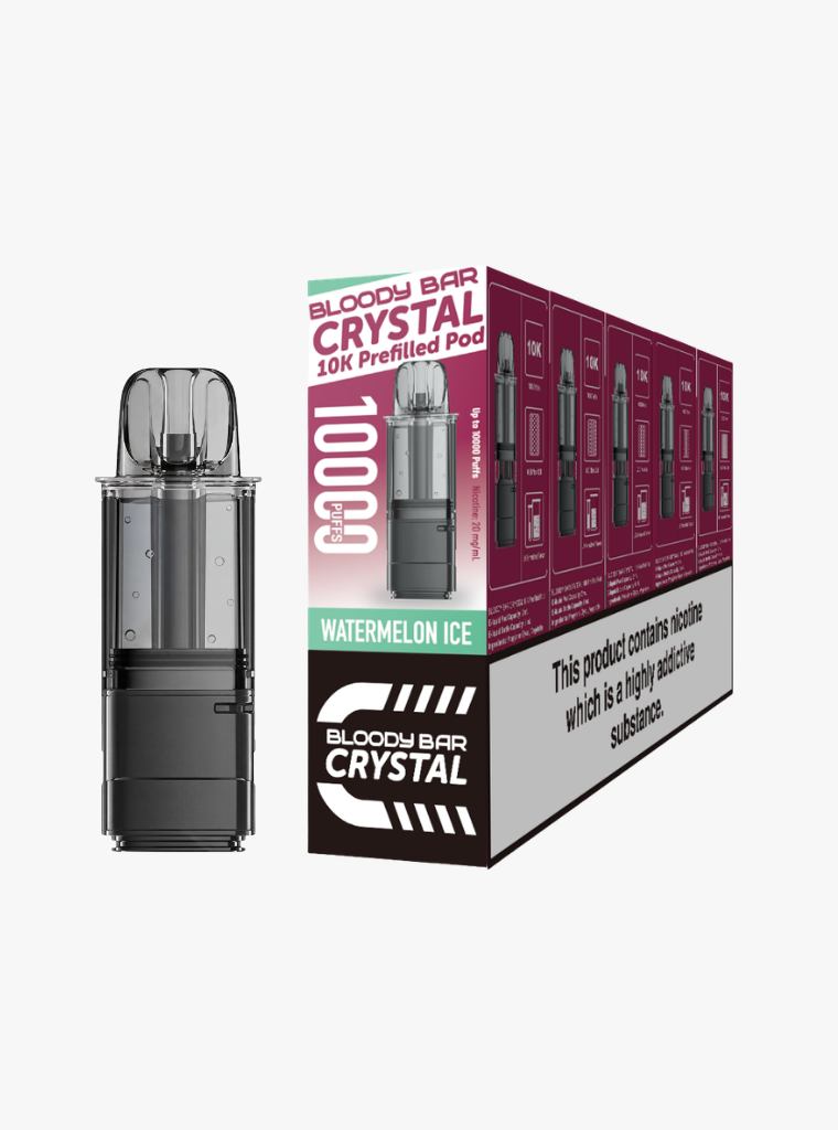 Crystal 10K | Bloody Bar | Watermelon Ice | Prefilled Pods | 20mg
