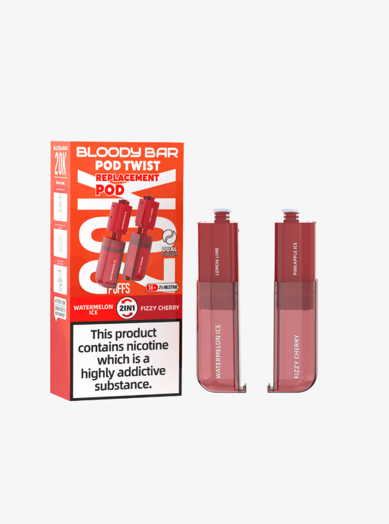 Bloody Bar | Pod Twist 20K | Watermelon Ice/Fizzy Cherry | Prefilled Pods | 20mg