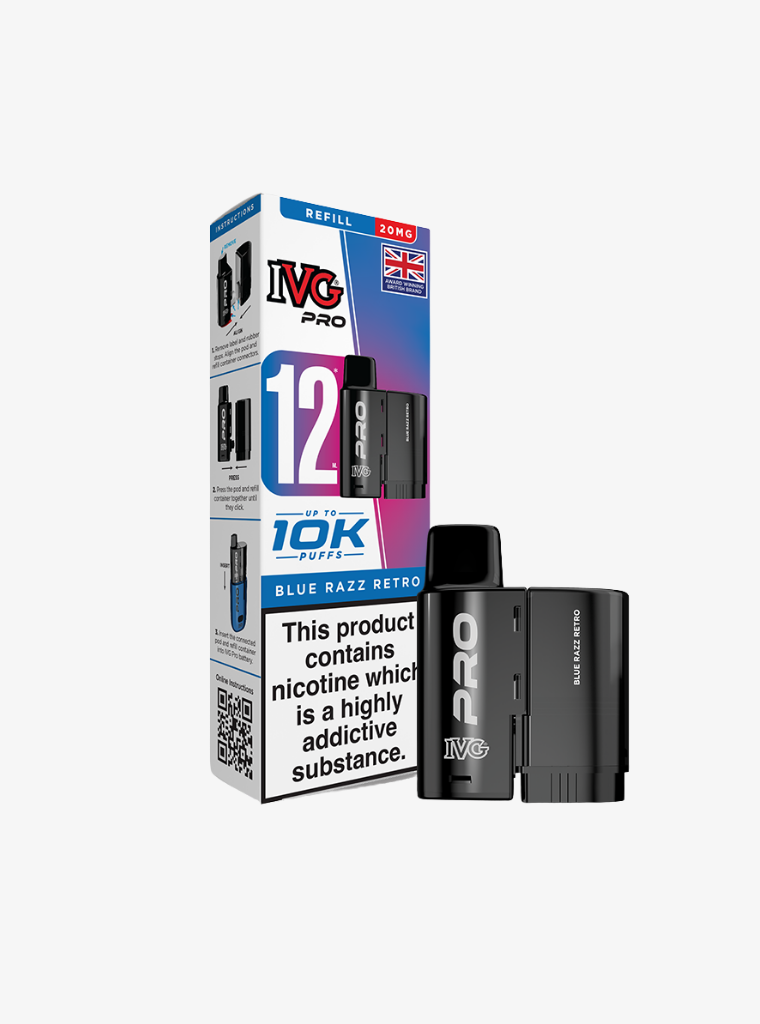 IVG | PRO 12 | Blue Razz Retro | Prefilled Pods | 20mg