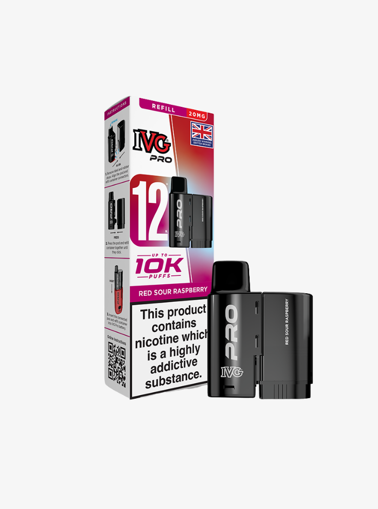 IVG | PRO 12 | Red Sour Raspberry | Prefilled Pods | 20mg