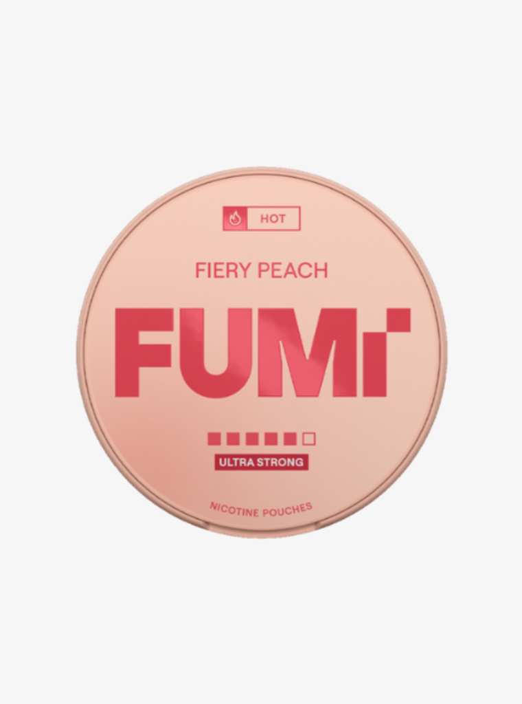 FUMi | Fiery Peach | Nic Pouches | Ultra Strong 15mg per pouch