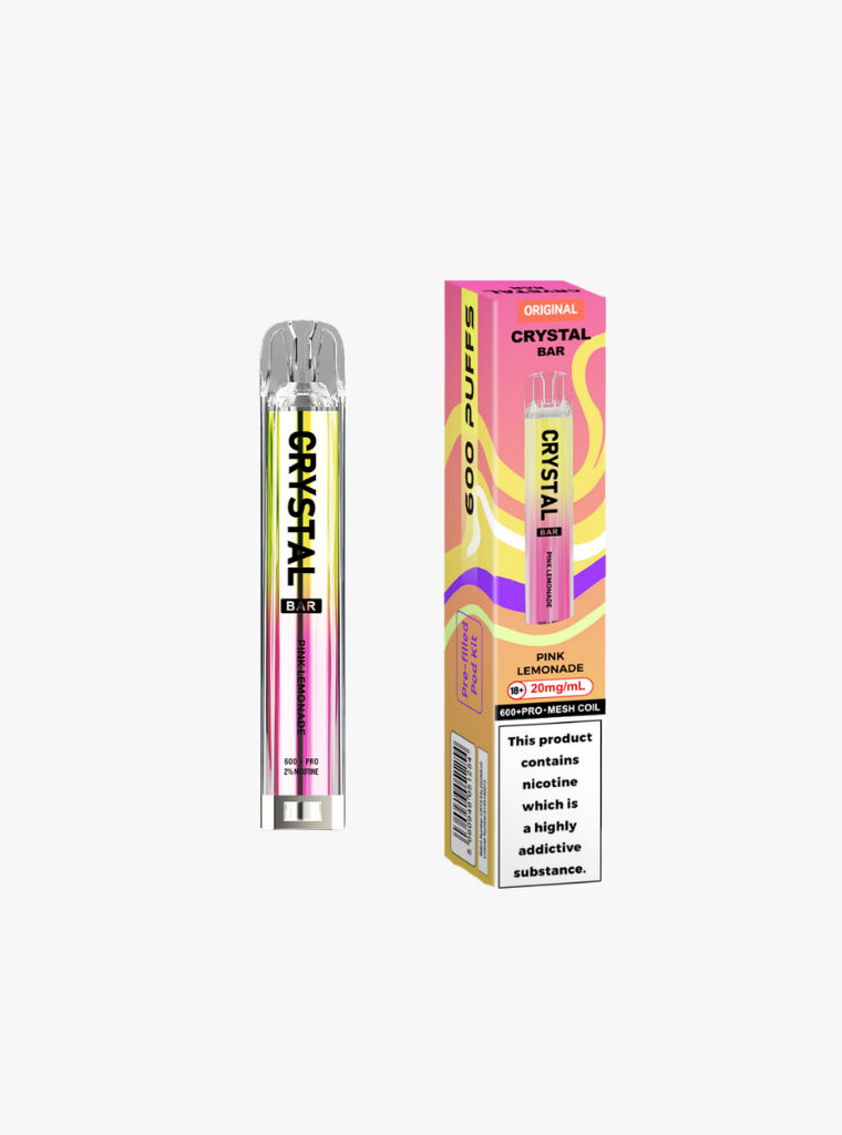Crystal Bar | Prefilled Pods | Pink Lemonade | 20mg | 600 Puffs