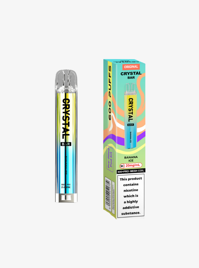 Crystal Bar | Prefilled Pod Kit | Banana Ice | 20mg | 600 Puffs
