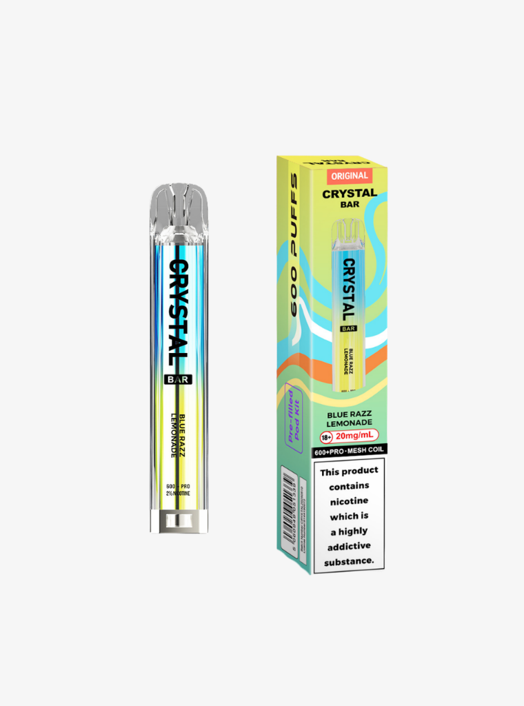 Crystal Bar | Prefilled Pod Kit | Blue Razz Lemonade | 20mg | 600 Puffs