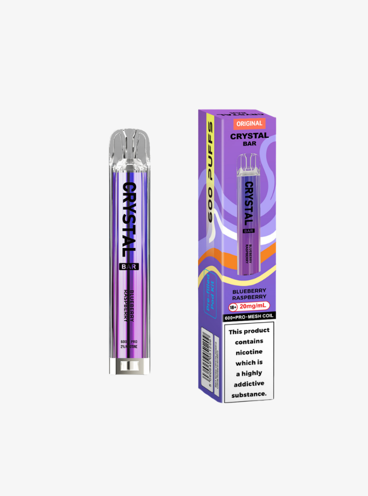 Crystal Bar | Prefilled Pod Kit | Blueberry Raspberry | 20mg | 600 Puffs