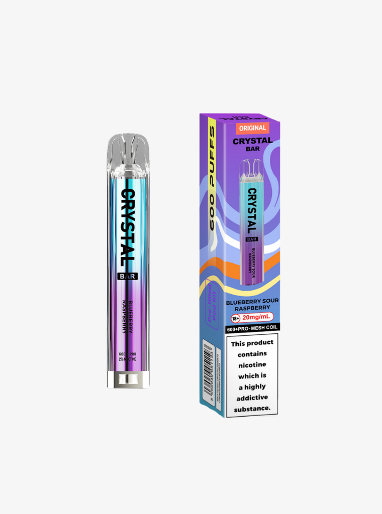 Crystal Bar | Prefilled Pod Kit | Blueberry Sour Raspberry | 20mg | 600 Puffs