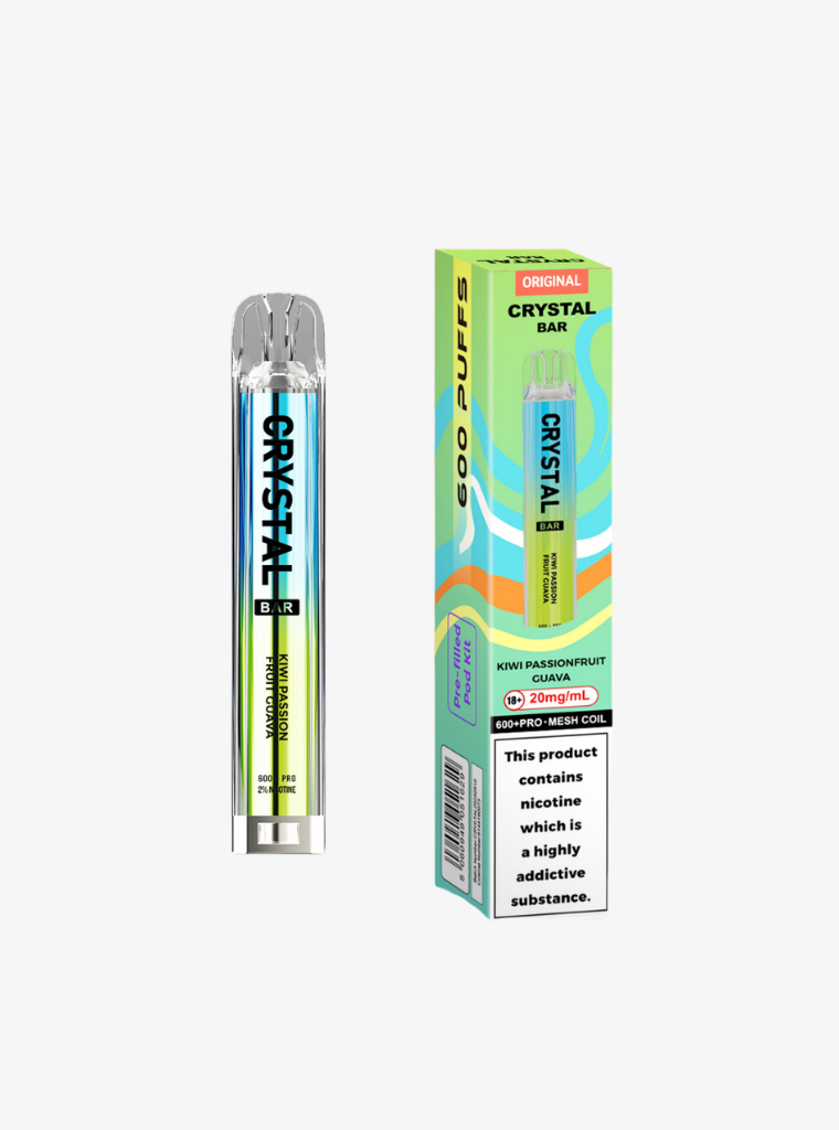 Crystal Bar | Prefilled Pod Kit | Kiwi Passionfruit Guava | 20mg | 600 Puffs