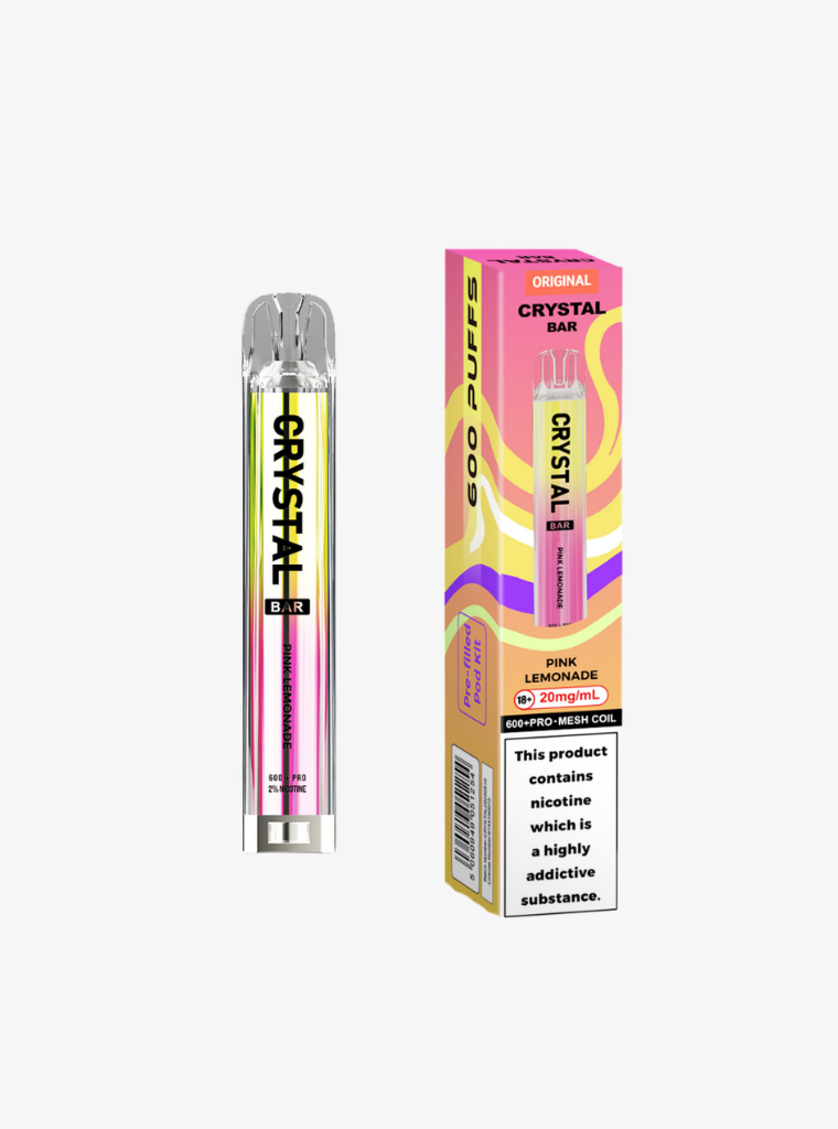 Crystal Bar | Prefilled Pod Kit | Pink Lemonade | 20mg | 600 Puffs-1