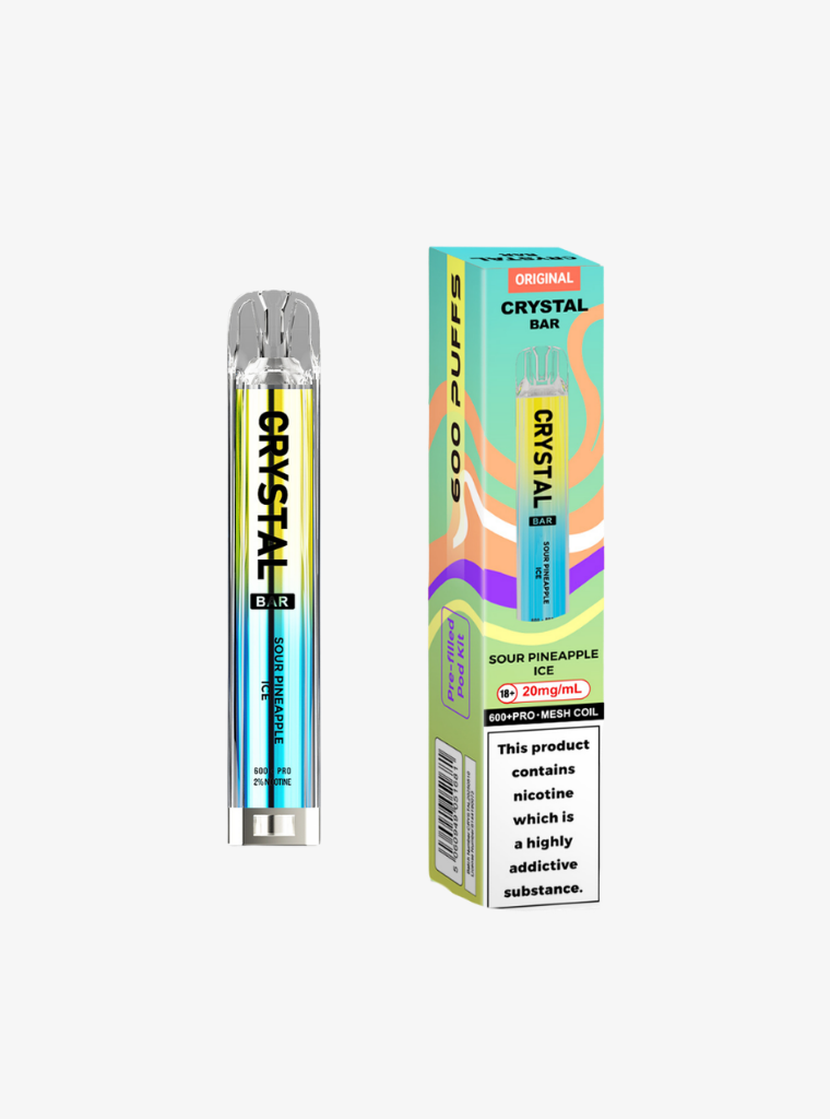 Crystal Bar | Prefilled Pod Kit | Sour Pineapple Ice | 20mg | 600 Puffs