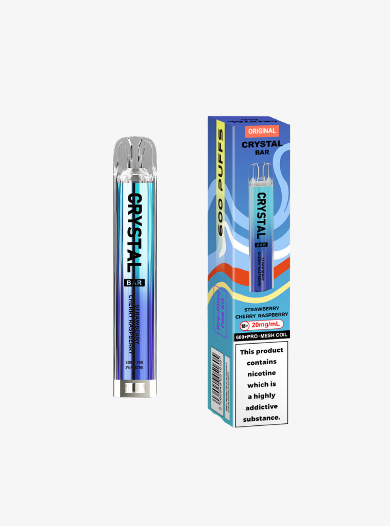 Crystal Bar | Prefilled Pod Kit | Strawberry Cherry Raspberry | 20mg | 600 Puffs