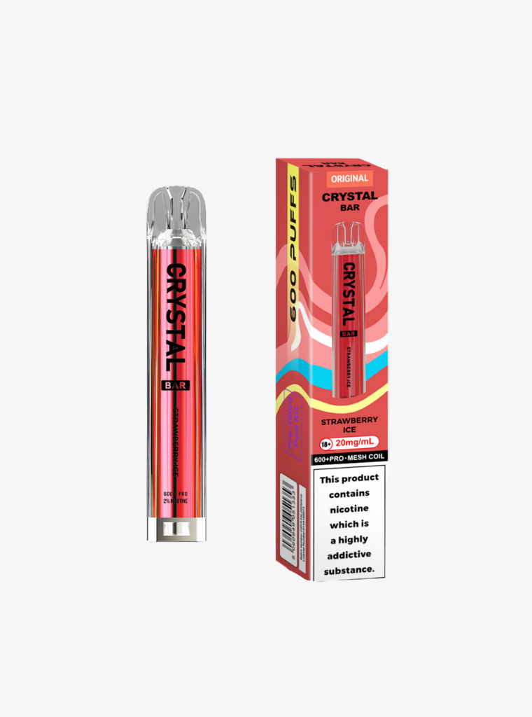 Crystal Bar | Prefilled Pod Kit | Strawberry Ice | 20mg | 600 Puffs