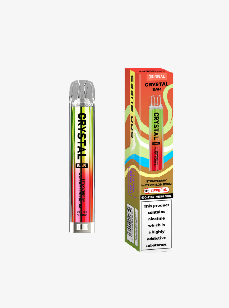 Crystal Bar | Prefilled Pod Kit | Strawberry Watermelon Bgum | 600 Puff | 20mg