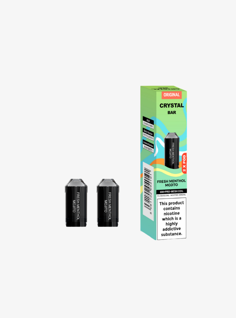 Crystal Bar | Prefilled Pods | Fresh Menthol Mojito | 20mg | 600 Puffs