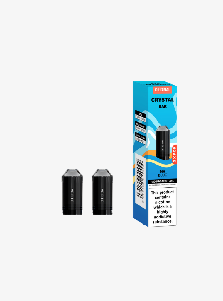 Crystal Bar | Prefilled Pods | Mr Blue | 20mg | 600 Puffs