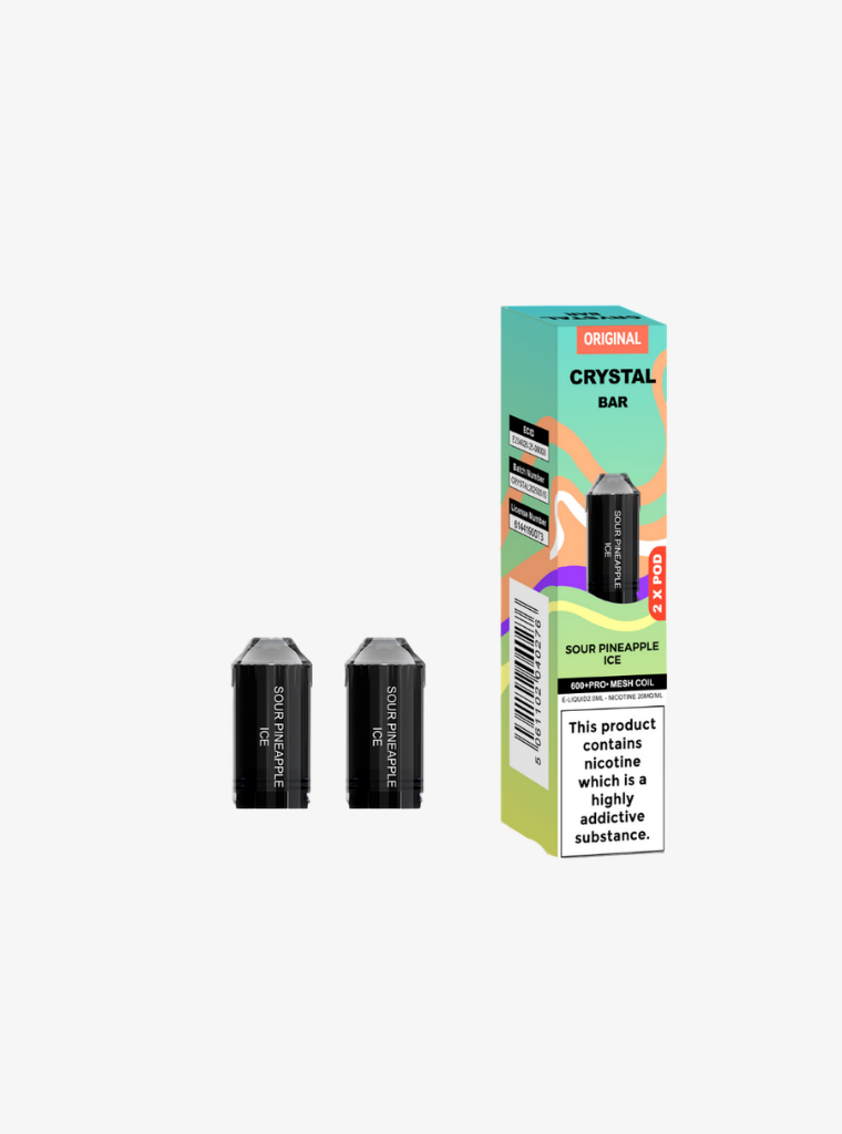 Crystal Bar | Prefilled Pods | Sour Pineapple Ice | 20mg | 600 Puffs
