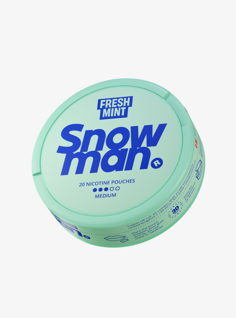 Snowman | Fresh Mint | Nic Pouches | Medium 9mg per pouch