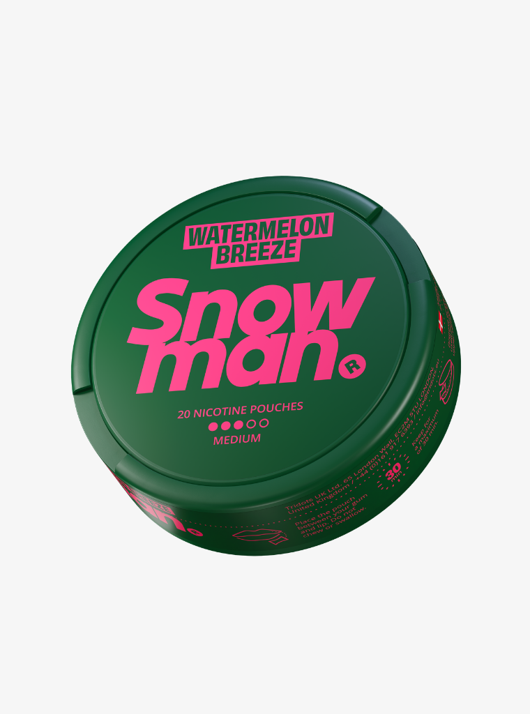 Snowman | Watermelon Breeze | Nic Pouches | Medium 9mg per pouch