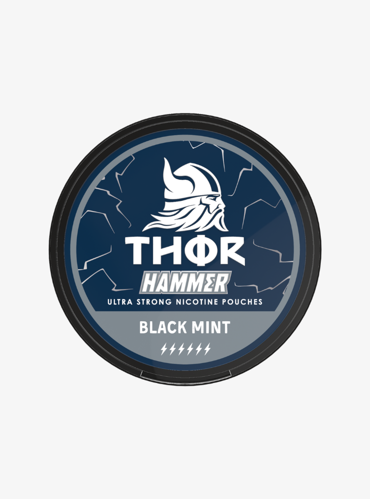 THOR | Black Mint | Nic Pouches | Hammer 16mg per pouch